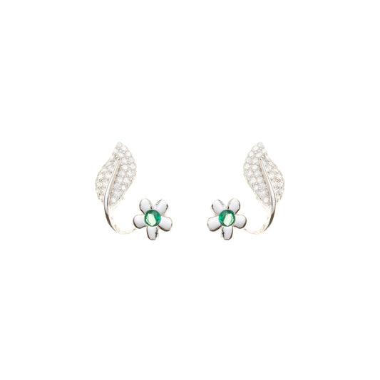 Verdant Whisper Earrings - 925 Silver