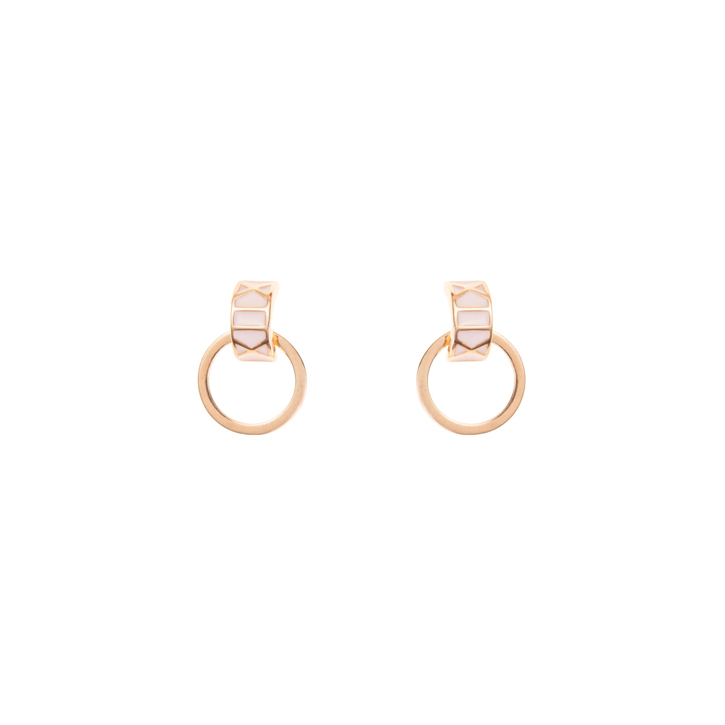 The Rose Gold Modern Loop Stud Earring - 925 Silver