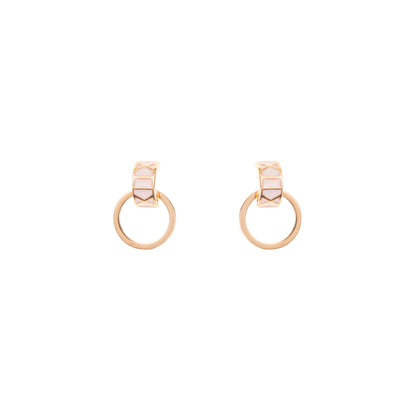 The Rose Gold Modern Loop Stud Earring - 925 Silver