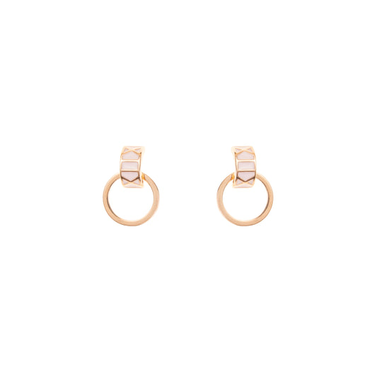 The Rose Gold Modern Loop Stud Earring - 925 Silver