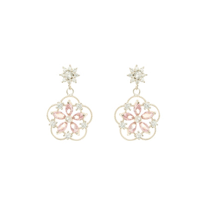 The Celeste Bloom Drop Earrings - 925 Silver