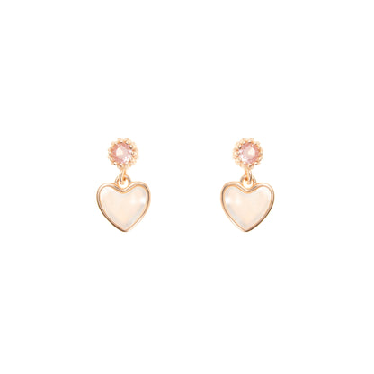 The Blush Heart Bloom Drops - 925 Silver