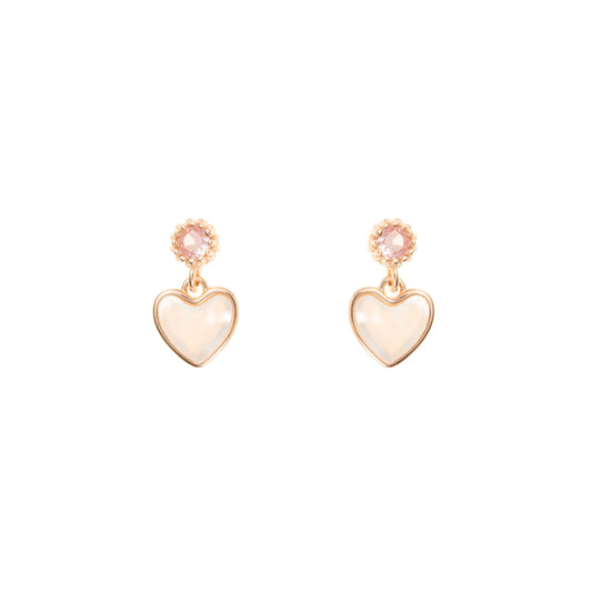The Blush Heart Bloom Drops - 925 Silver