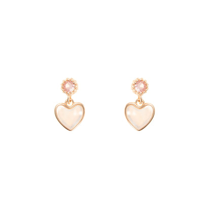 The Blush Heart Bloom Drops - 925 Silver