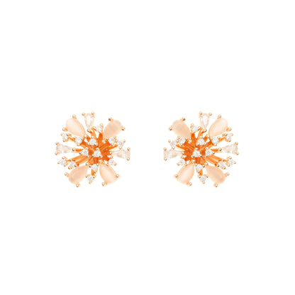 The Rosé Radiance Burst Studs - 925 Silver