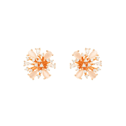 The Rosé Radiance Burst Studs - 925 Silver