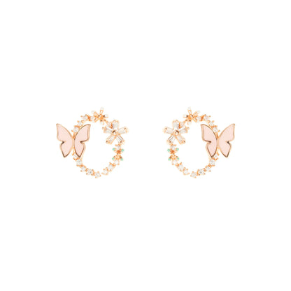 The Aurora Flutter Hoop Studs - 925 Silver