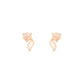 The Foxy Grace Rose Gold Studs - 925 Silver