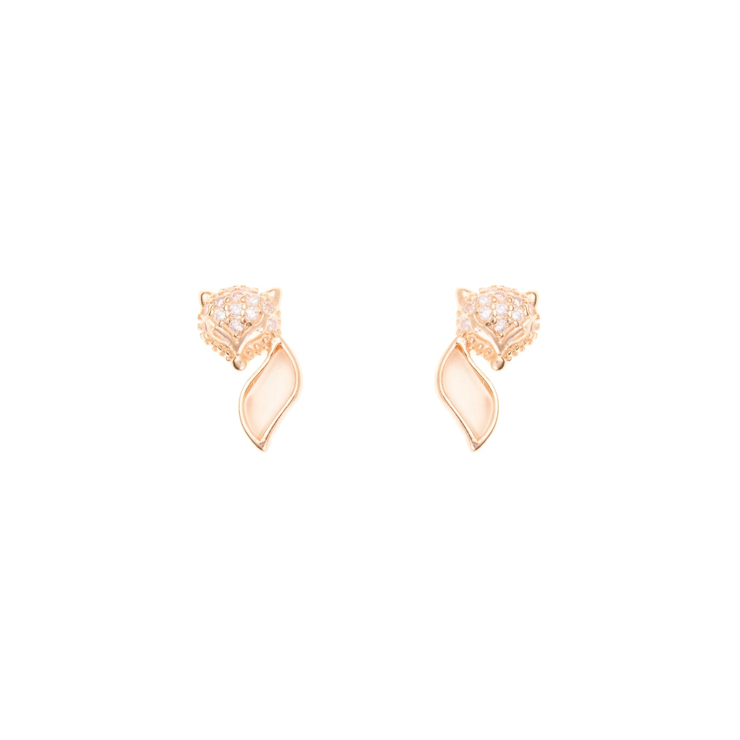The Foxy Grace Rose Gold Studs - 925 Silver