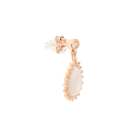 Luna Dew Teardrop Gemstone Earrings - 925 Silver