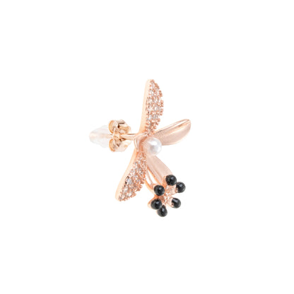 The Fleur Noire Studs - 925 Silver