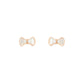 Rosy Grace Bow Studs - 925 Silver