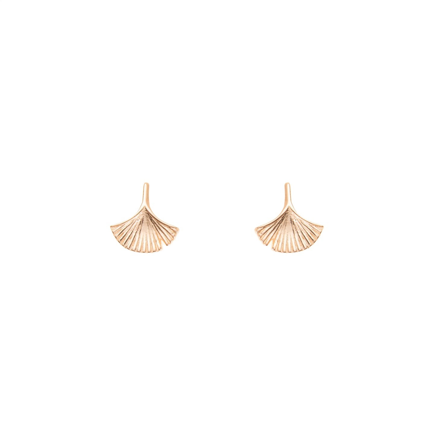 Ginkgo Grace Rose Gold Earrings - 925 Silver