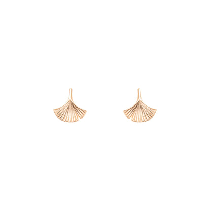 Ginkgo Grace Rose Gold Earrings - 925 Silver