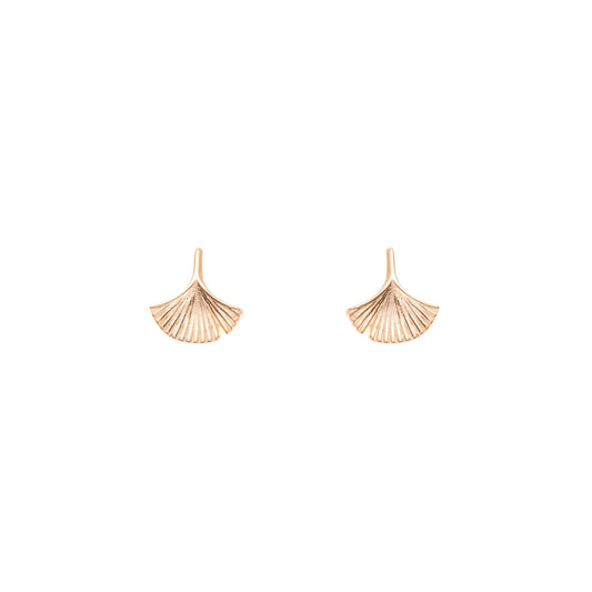 Ginkgo Grace Rose Gold Earrings - 925 Silver