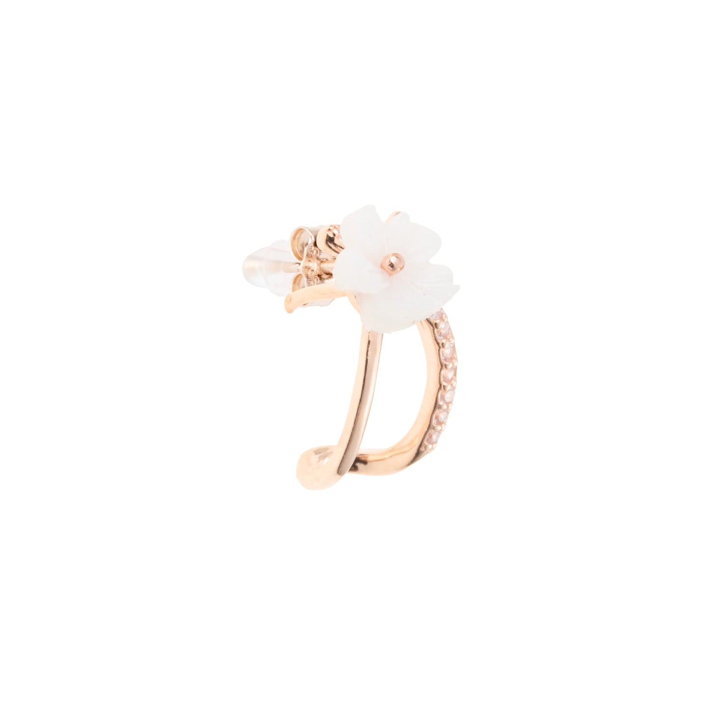 Blush Bloom Hoops - 925 Silver