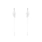 The Silver Bloom Petal Threader Earrings - 925 Silver