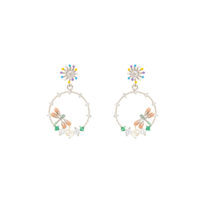 Celeste Bloom Hoops - 925 Silver