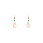 The Verdant Crown Heart Drop Earrings - 925 Silver