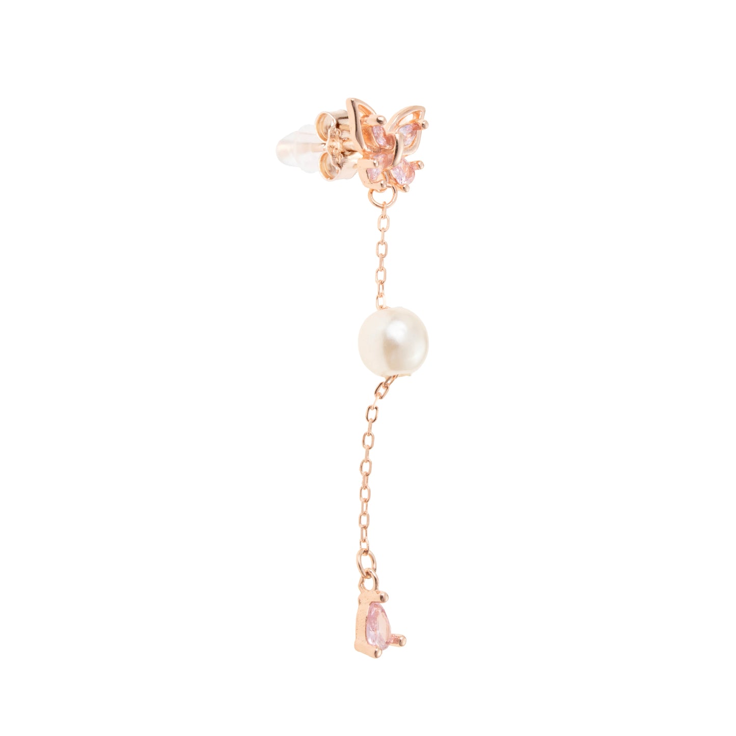 The Blush Flutter Pearl Drop Earring - 925 silver