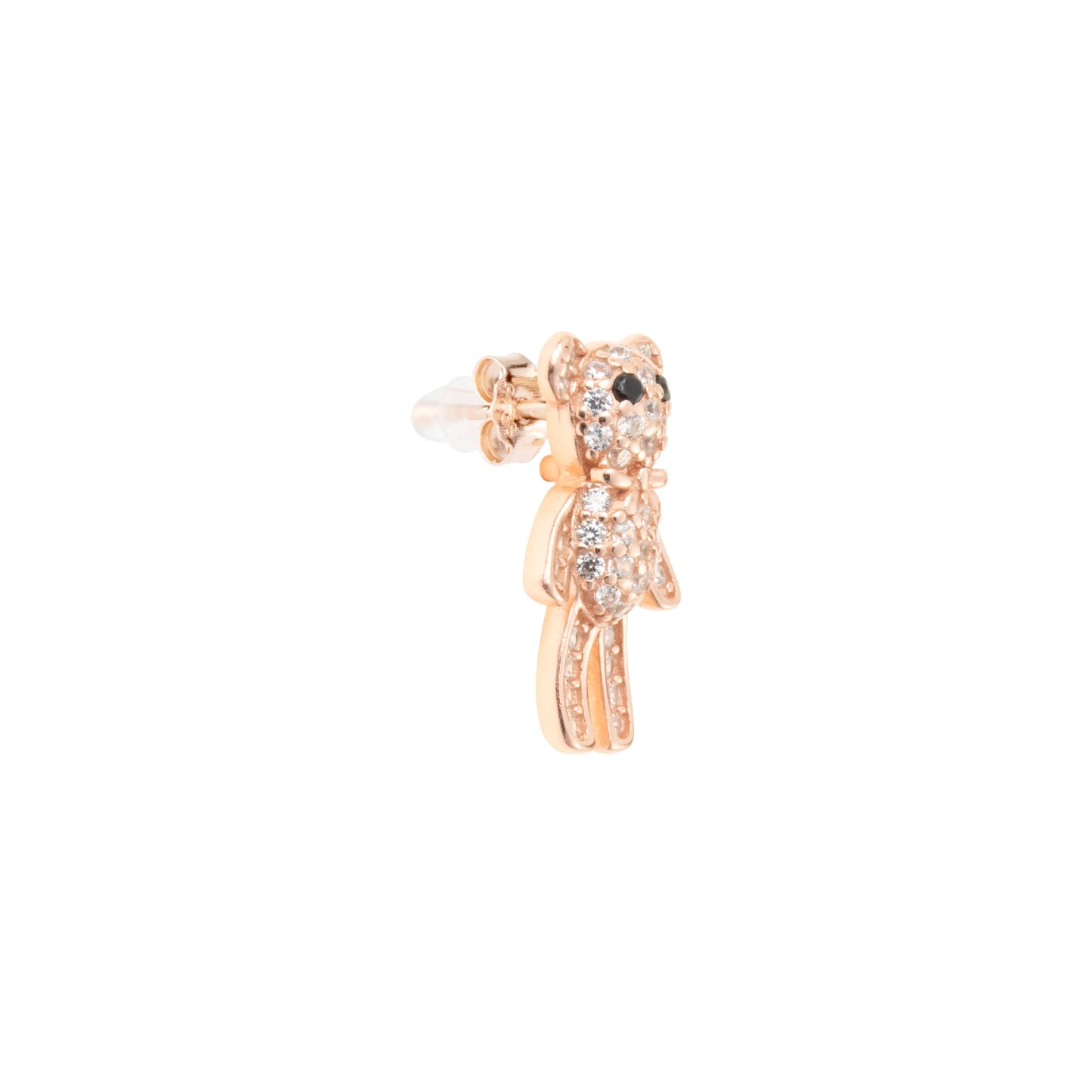 Twinkle Teddy Rose Gold Stud - 925 Silver