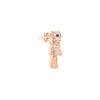 Twinkle Teddy Rose Gold Stud - 925 Silver