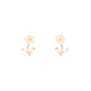 Petal Poise Rose Gold Earrings - 925 Silver