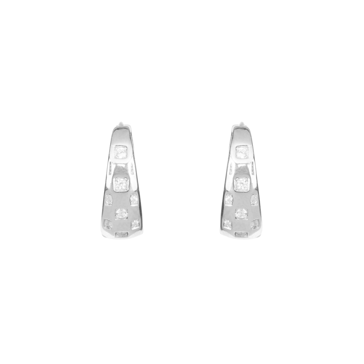 The Lustro Geo Hoops - 925 Sillver