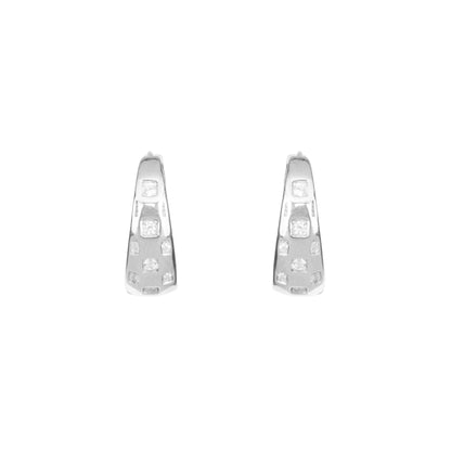 The Lustro Geo Hoops - 925 Sillver