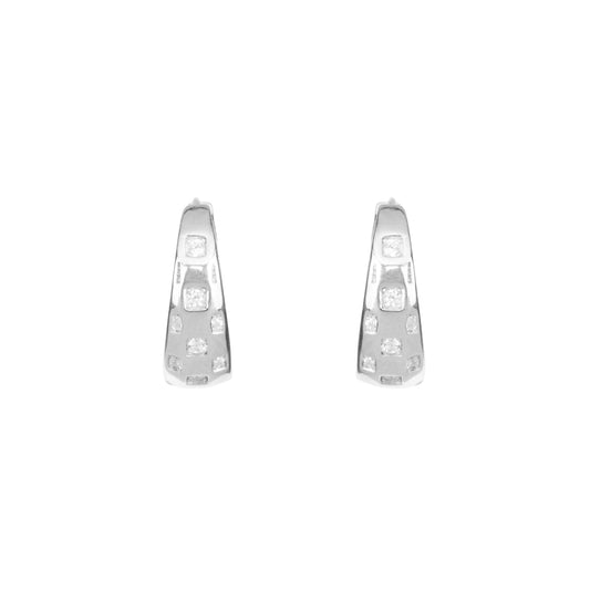 The Lustro Geo Hoops - 925 Sillver