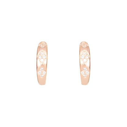 Celeste Rose Gold Huggie Hoops - 925 Silver