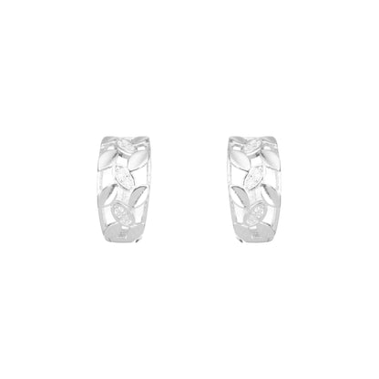 Luna Vine Silver Hoops - 925 Silver