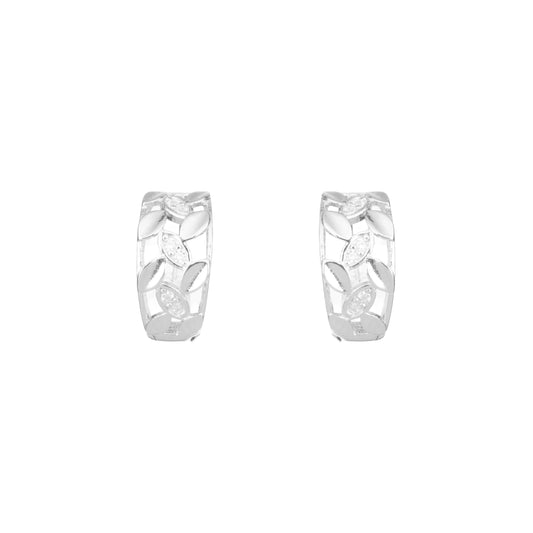 Luna Vine Silver Hoops - 925 Silver