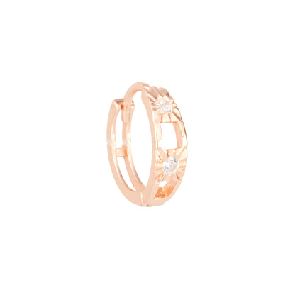 Aurora Bloom Rose Gold Hoops - 925 Silver
