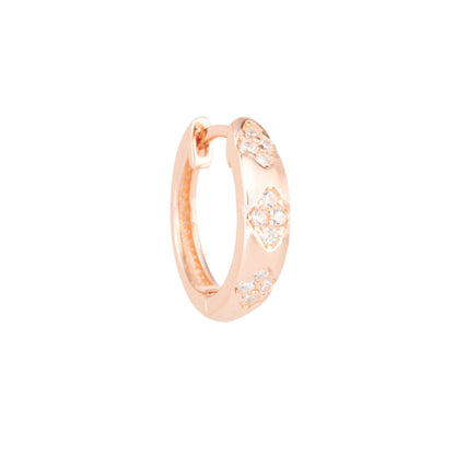 Celeste Rose Gold Huggie Hoops - 925 Silver
