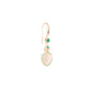 The Verdant Crown Heart Drop Earrings - 925 Silver