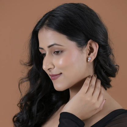 Graceful Bloom 925 Silver Pearl & Marquise Adjustable Drop Earrings