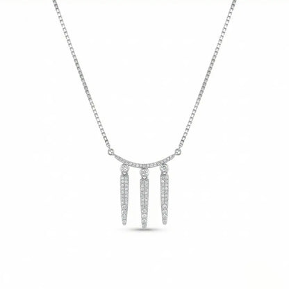 Dangling Arc Necklace - 925 Silver