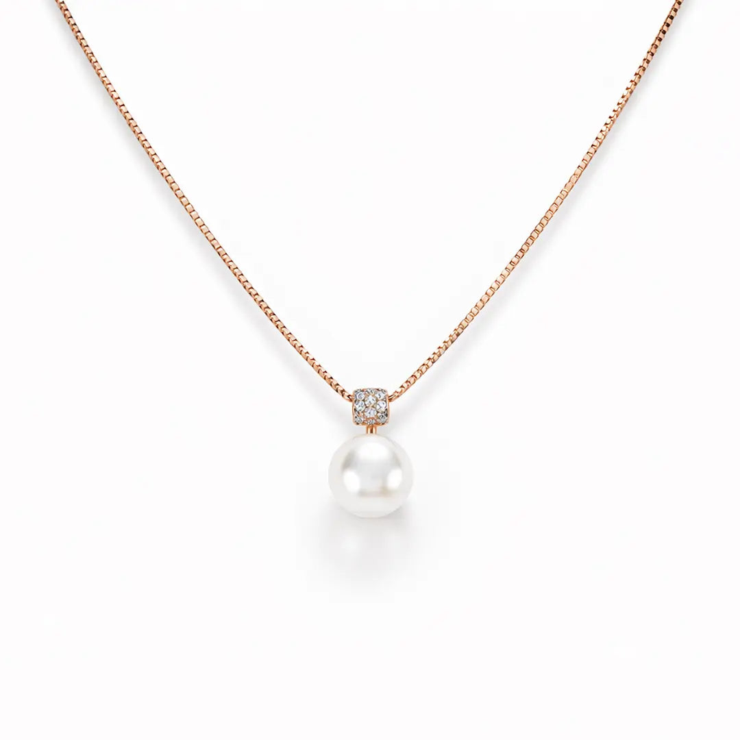Luna Pearl Drop Necklace - 925 Silver
