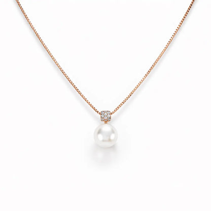 Luna Pearl Drop Necklace - 925 Silver