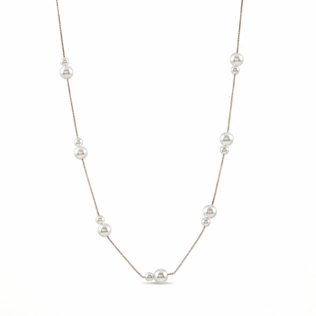 Pearl Whisper Necklace - 925 Silver