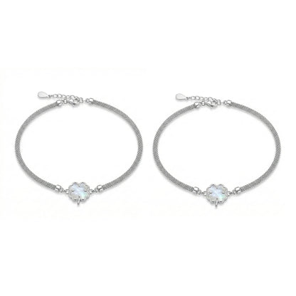 Lucky Charm Silver Anklet - 925 Silver