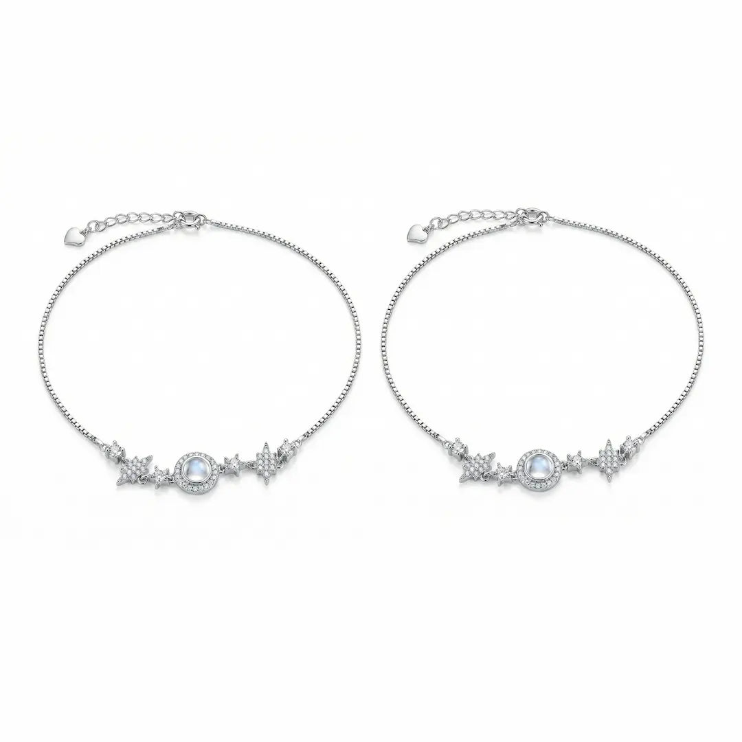 Celestial Charm Anklet - 925 Silver