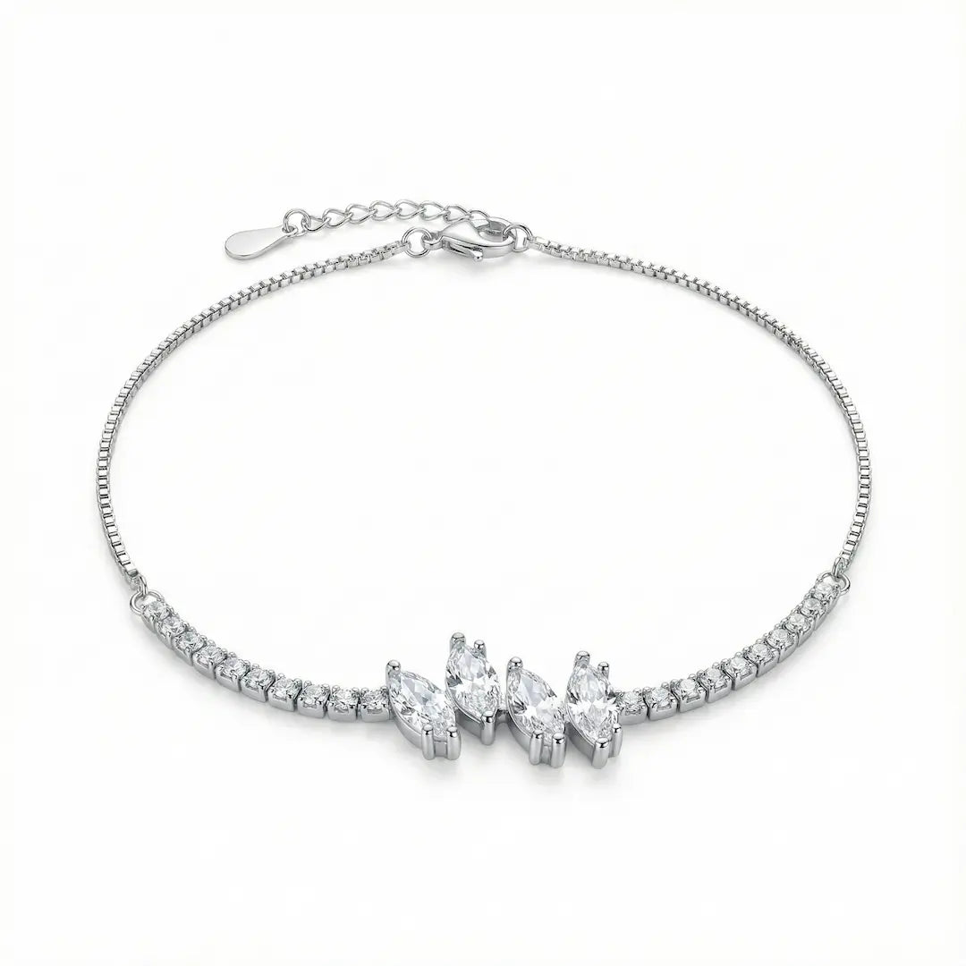 Starlight Symphony Silver Anklet - 925 Silver
