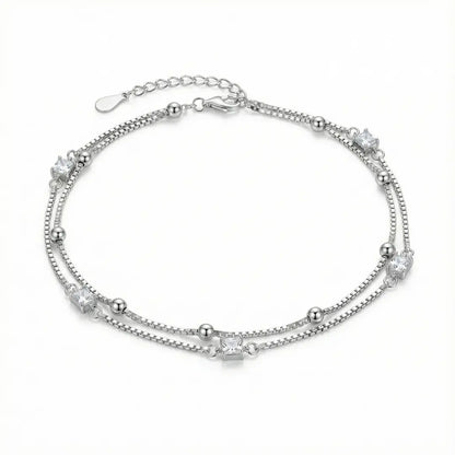 Twilight Sparkle Sterling Silver Anklet - 925 Silver