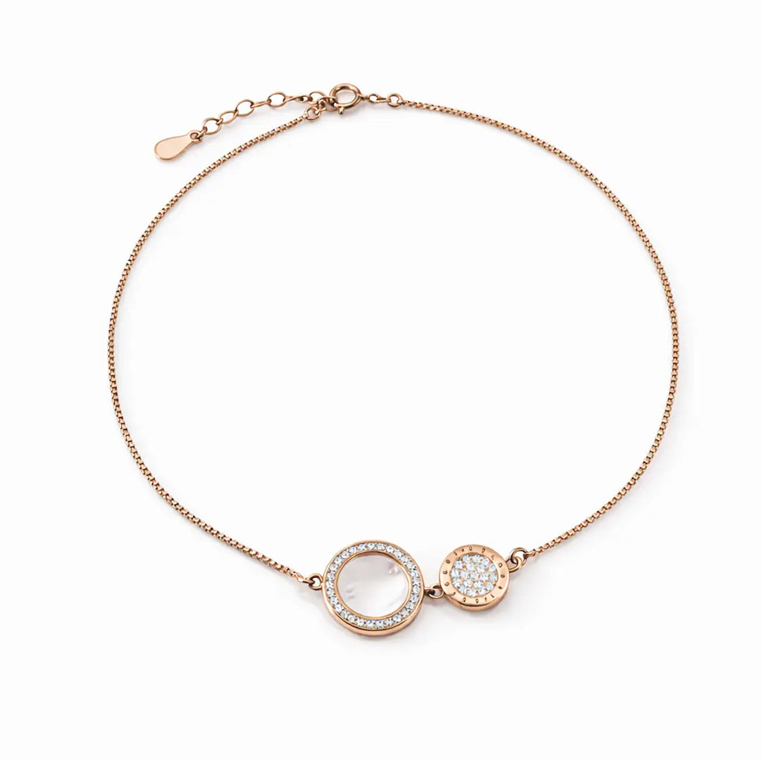 Rose Moon Elegance Anklet - 925 Silver