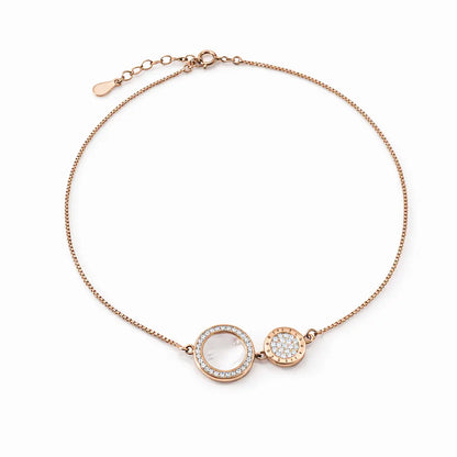 Rose Moon Elegance Anklet - 925 Silver
