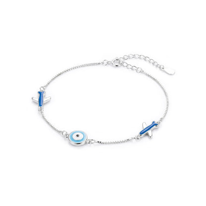 Sky Guardian Evil Eye Bracelet - 925 Silver