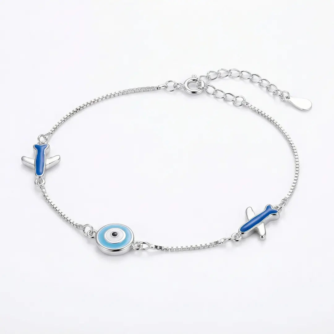 Sky Guardian Evil Eye Bracelet - 925 Silver