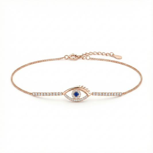 Celestial Evil Eye Bracelet - 925 Silver